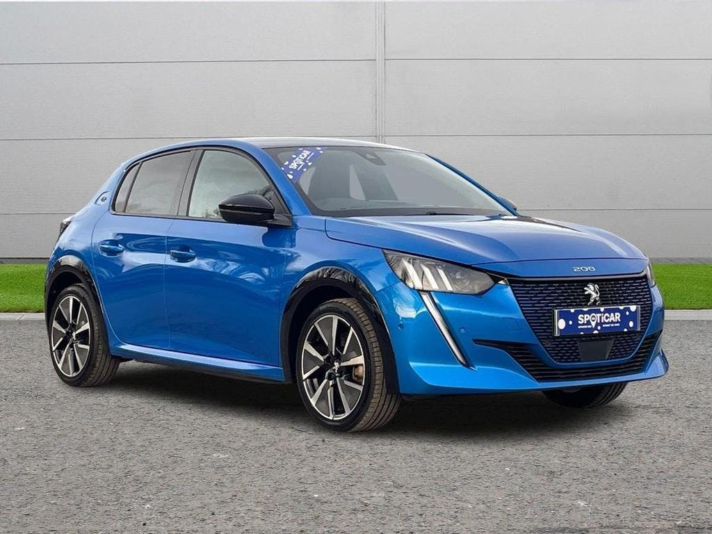 Blue Peugeot E 208 50kwh GT Premium Auto 5dr 2021