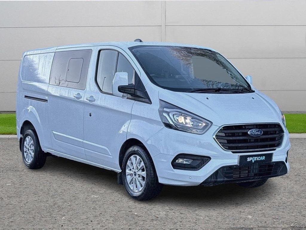 White Ford Transit Custom 2.0 320 Ecoblue Limited Crew Van L2 H1 Euro 6 (s/s) 5dr (6 Seat) 2021