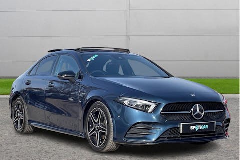 Blue Mercedes-Benz A Class 2.0 A200d AMG Line Edition (premium Plus) 8g-dct Euro 6 (s/s) 4dr 2022