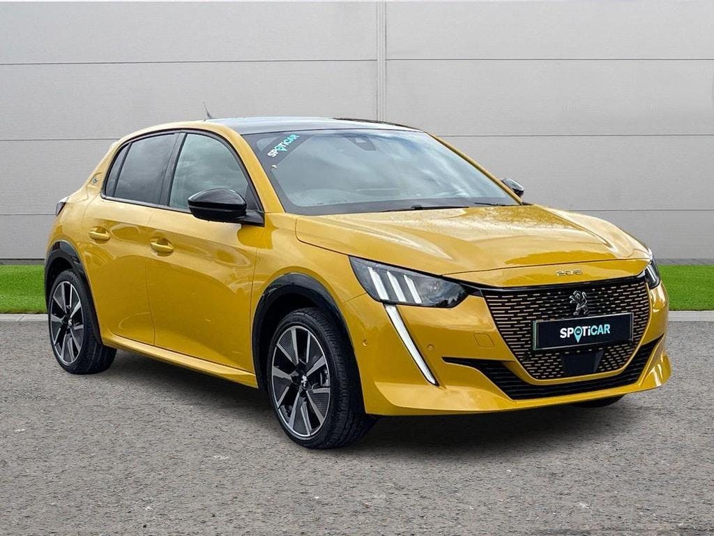 Yellow Peugeot E 208 50kwh GT Premium Auto 5dr 2021