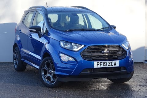 Blue Ford Ecosport 1.0t Ecoboost ST-Line SUV 5dr Petrol Manual Euro 6 (s/s) (100 Ps) 2019