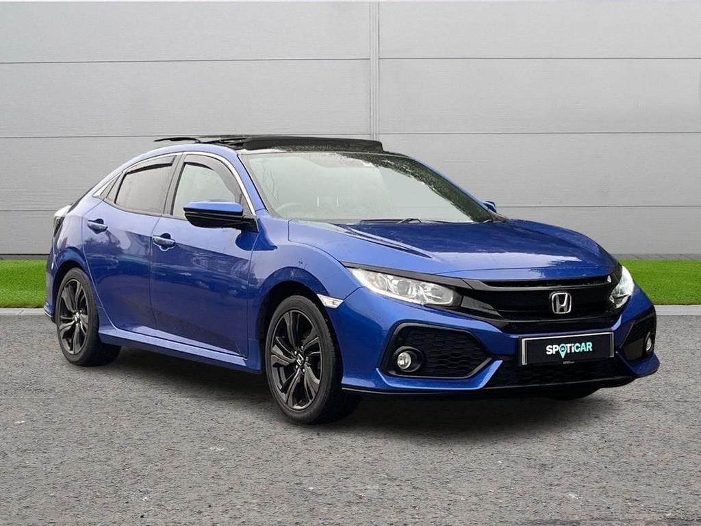 Blue Honda Civic 1.0 Vtec Turbo Ex Euro 6 (s/s) 5dr 2017