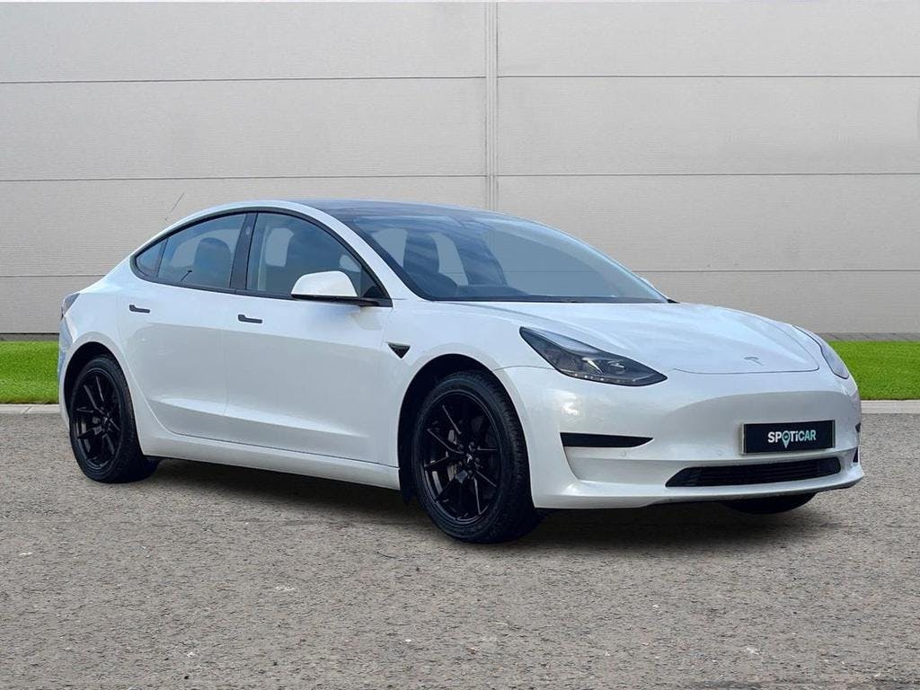 White Tesla Model 3 Standard Range Plus Auto Rwd 4dr 2021