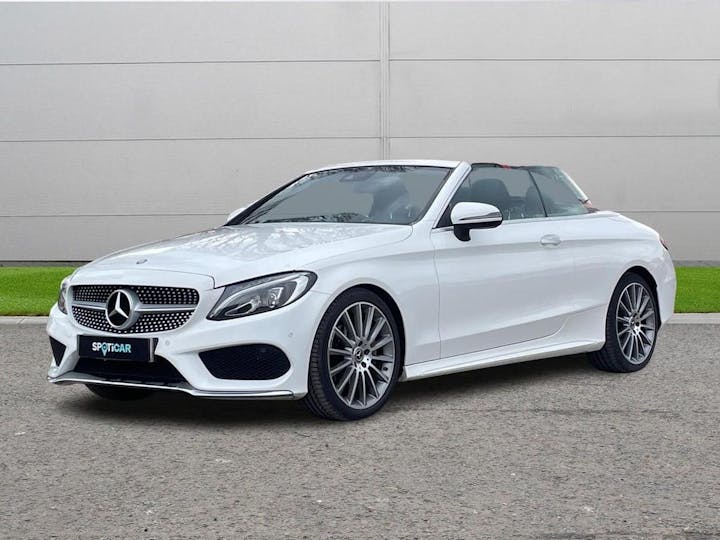 White Mercedes-Benz C Class 2.1 C220d AMG Line Cabriolet G-tronic+ Euro 6 (s/s) 2dr 2017