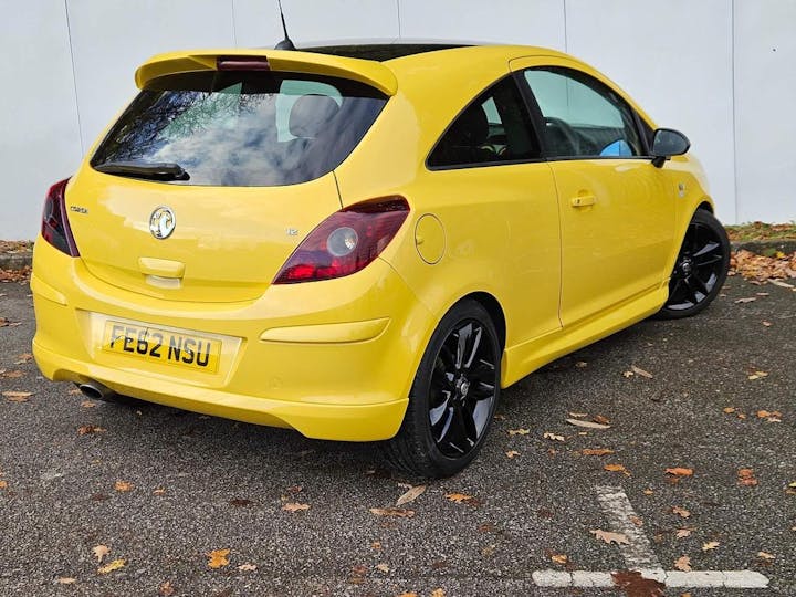 Yellow Vauxhall Corsa 1.2 16V Limited Edition Euro 5 3dr 2012