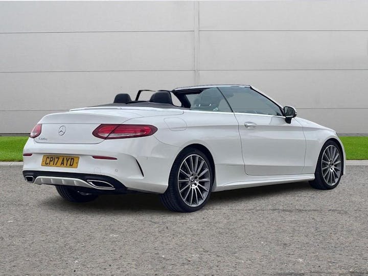 White Mercedes-Benz C Class 2.1 C220d AMG Line Cabriolet G-tronic+ Euro 6 (s/s) 2dr 2017