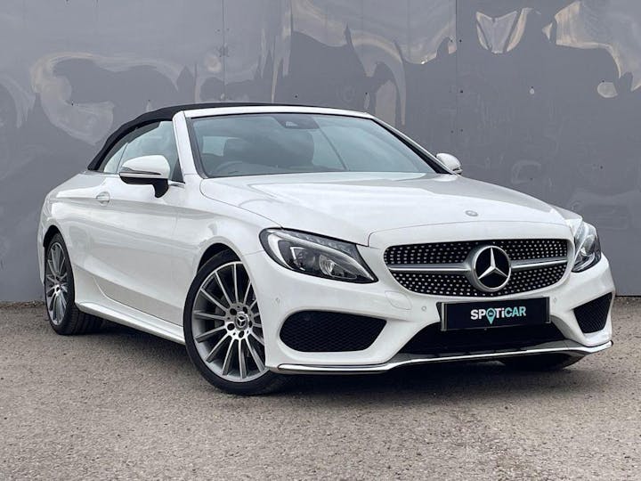 White Mercedes-Benz C Class 2.1 C220d AMG Line Cabriolet G-tronic+ Euro 6 (s/s) 2dr 2017