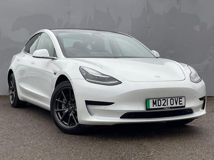 White Tesla Model 3 Standard Range Plus Auto Rwd 4dr 2021