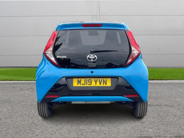 Blue Toyota Aygo 1.0 VVT-i X-trend Funroof X-shift Euro 6 5dr 2019