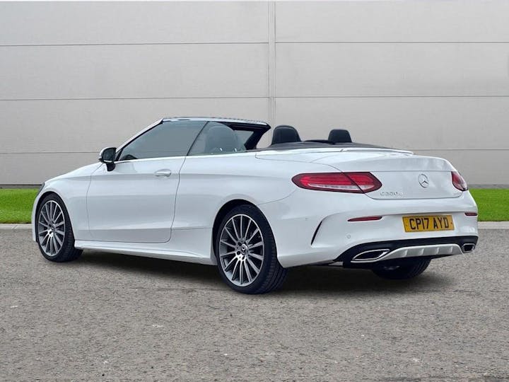 White Mercedes-Benz C Class 2.1 C220d AMG Line Cabriolet G-tronic+ Euro 6 (s/s) 2dr 2017