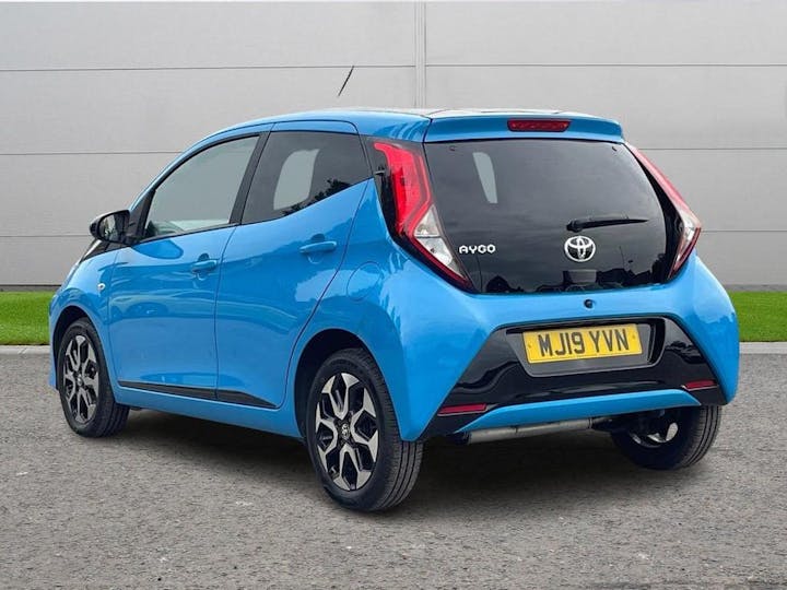 Blue Toyota Aygo 1.0 VVT-i X-trend Funroof X-shift Euro 6 5dr 2019