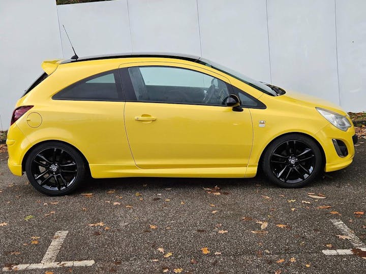 Yellow Vauxhall Corsa 1.2 16V Limited Edition Euro 5 3dr 2012